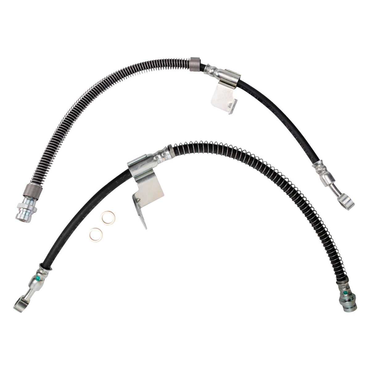 Trq Front Brake Hose Set Compatible With 2001-2006 Hyundai Elantra