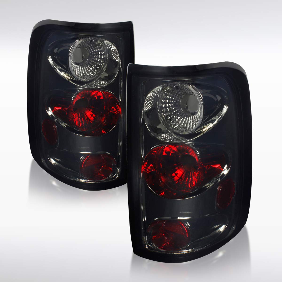 Autozensation Compatible with Ford F150 Styleside 2004-2008, Smoke Lens Tail Lights, L+R Pair Taillight Assembly
