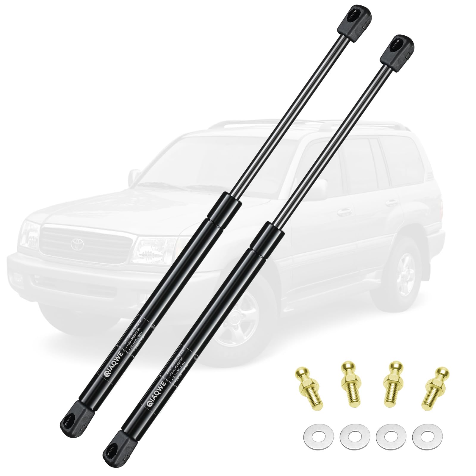 Iaqwe 4361-W Toyota Front Hood Lift Support Compatible With 1998-2007 Toyota Land Cruiser, Front Gas Struts Spring Shocks Fits F