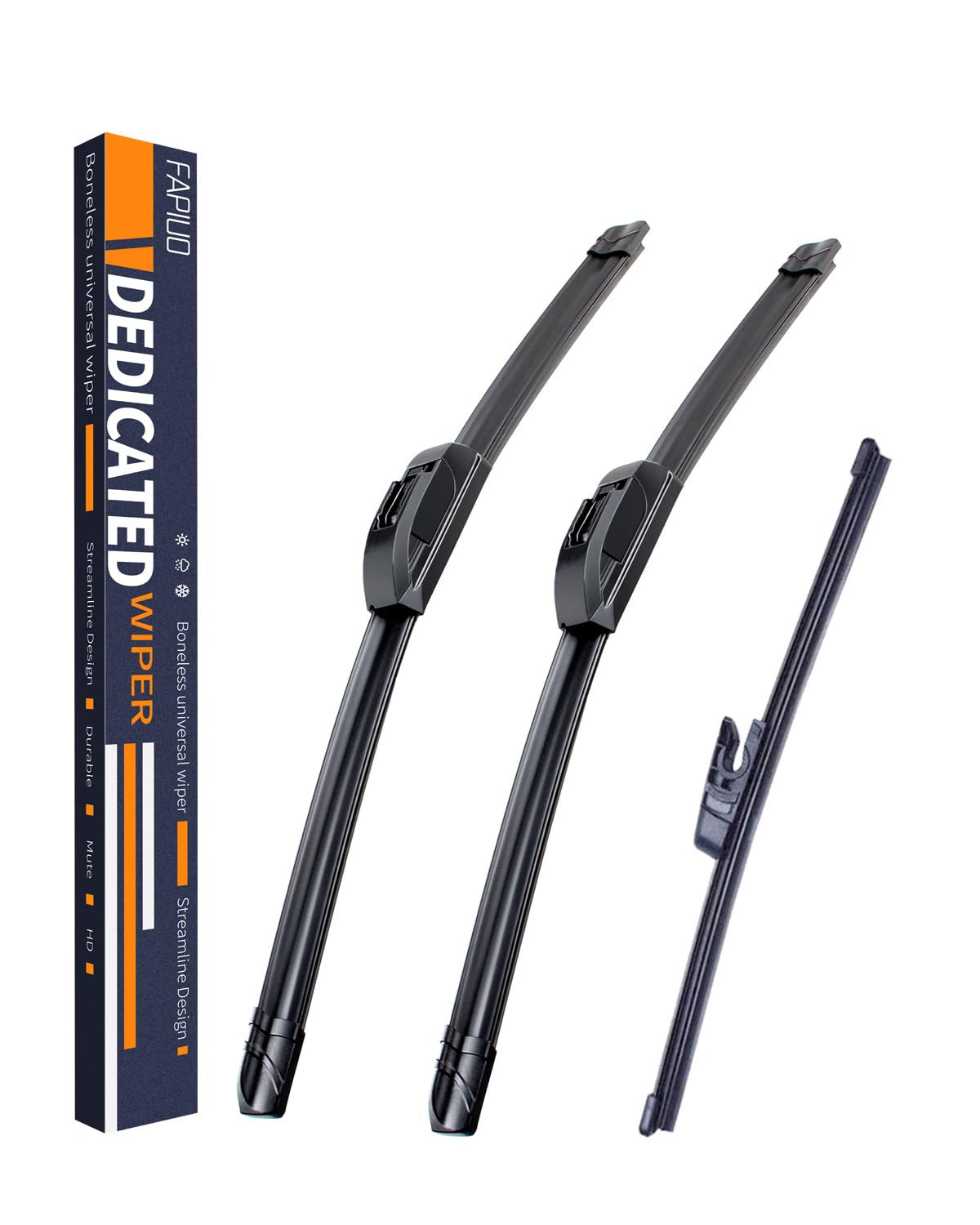 Replacement For Hyundai Veloster 2012 2013 2014 2015 2016 2017 Silent Wipers -Fapiuo Front And Rear Windshield Wipers 26''+18''+