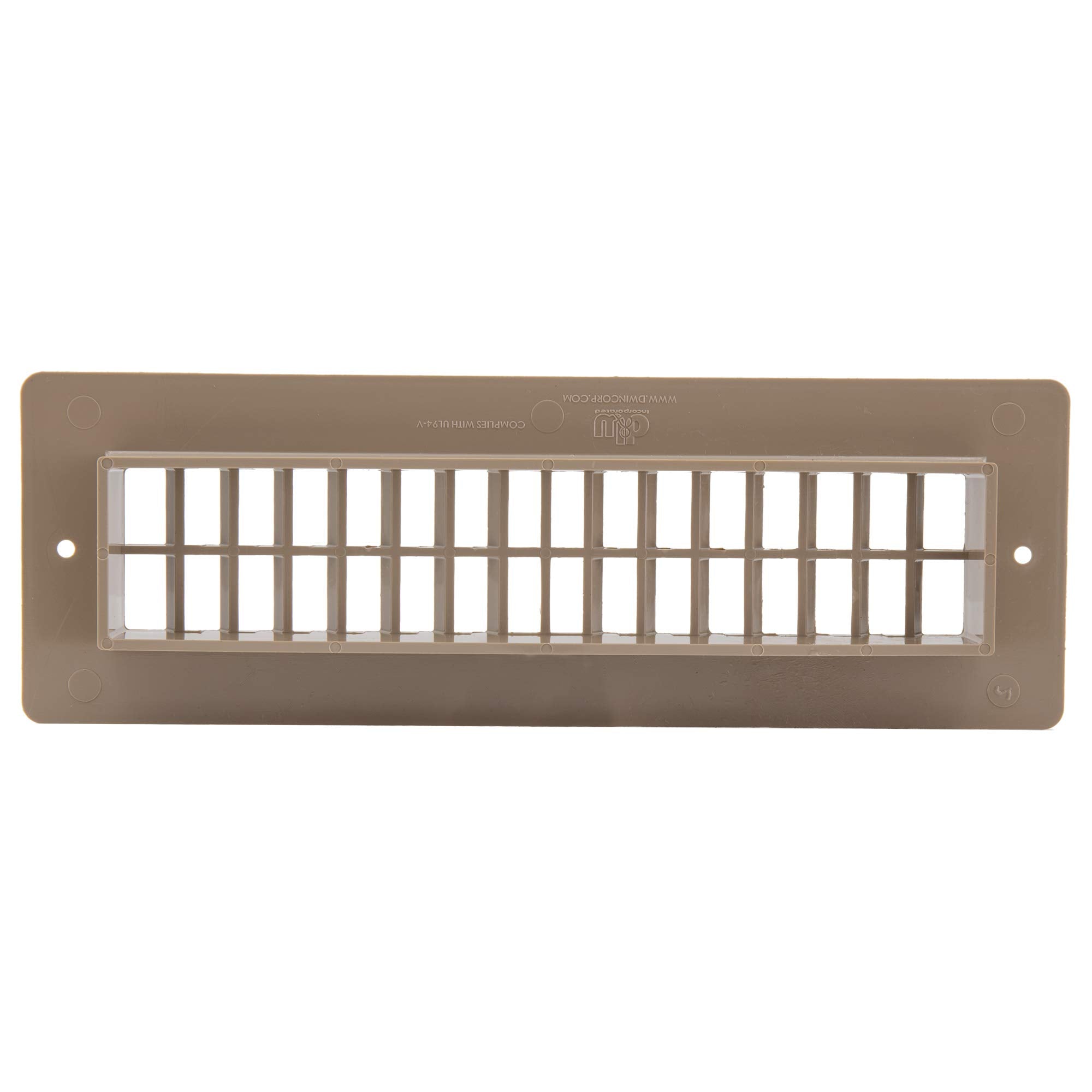 Recpro Rv Floor Register | Rv Stationary Vent Cover | 2-1/4'' X 10-1/8'' Insert | Undampered Duct (Beige)