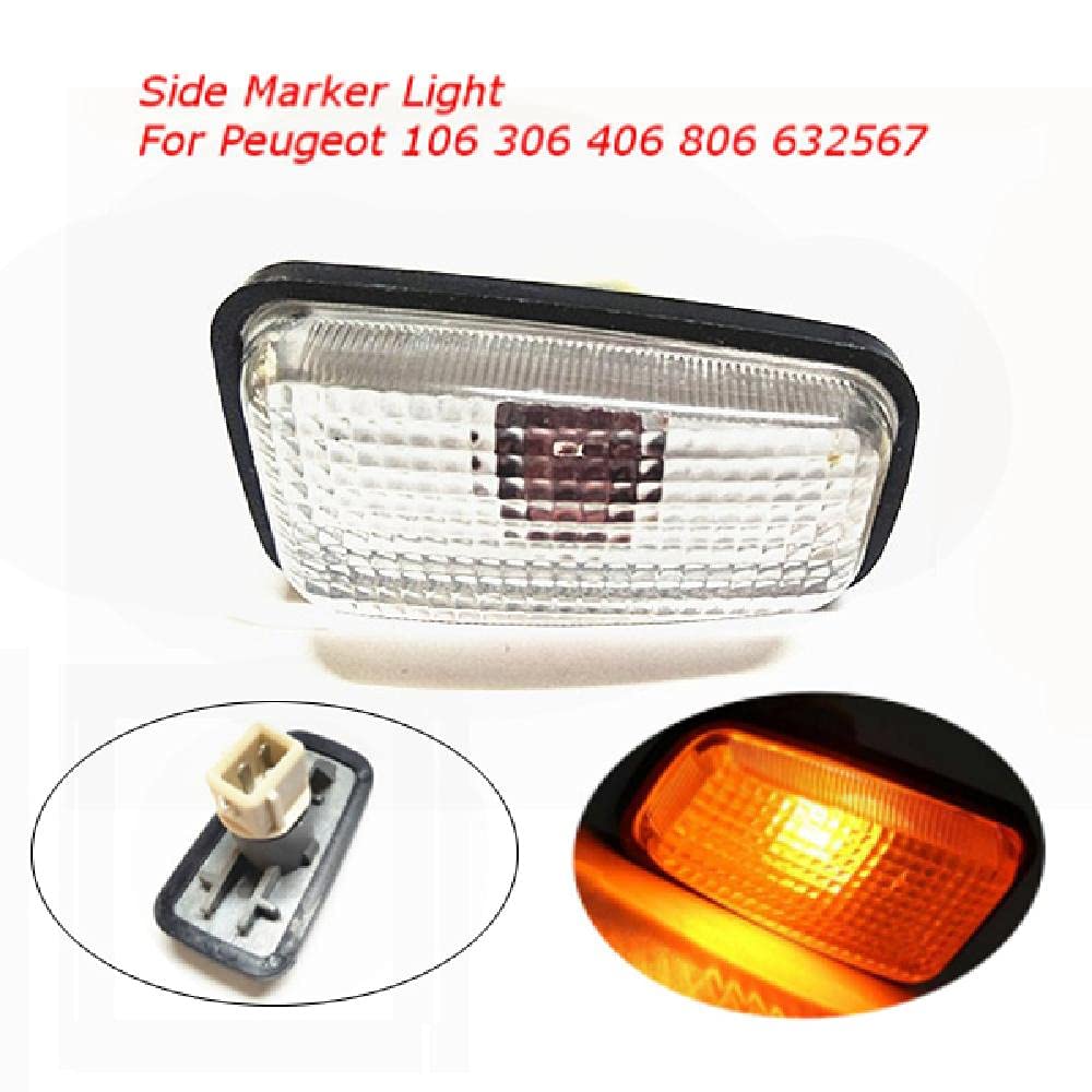 Machswon Side Marker Light, Repeater Lamp, 12V, For Peugeot 406 306 106 806, 632567