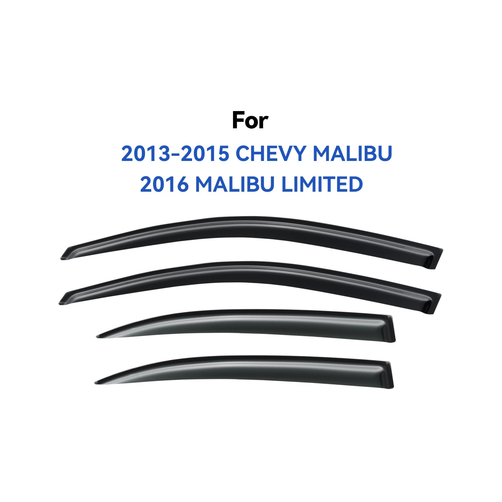 Window Visors Rain Guards for 2013 2014 2015 13 14 15 Chevy Malibu, Out-Channel Window Vent Wind Deflectors Visors Shades for 20