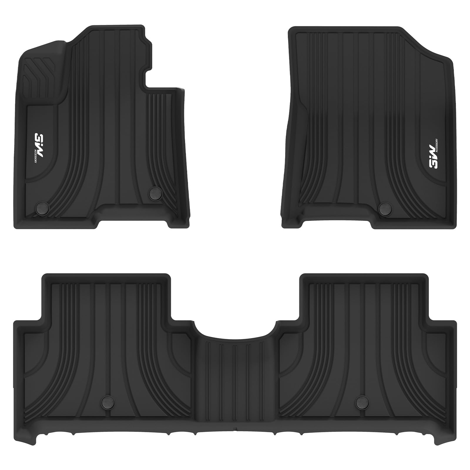 3W Floor Mats for Kia Sorento 2025 2024 2023 2022 2021 (Only for Hybrid) All Weather Protection TPE Anti-Slip Automotive Full Se