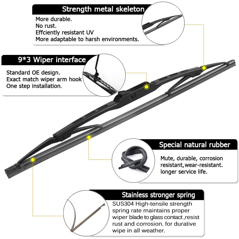 Oem Windshield Wiper Blade Replacement For Gmc Jimmy Chevrolet Blazer 1995-2005 Ford Explorer Mercury Mountaineer 2006-2010 Orig