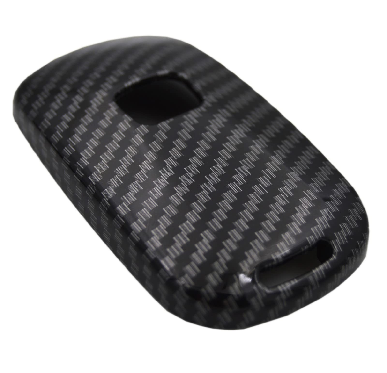 2-Layers Hybrid Combo Carbon Key Fob Cover + Keychain For 2022 2023 Honda Civic Accord Cr-V Hr-V V Pilot Si Ex Ex-L Touring