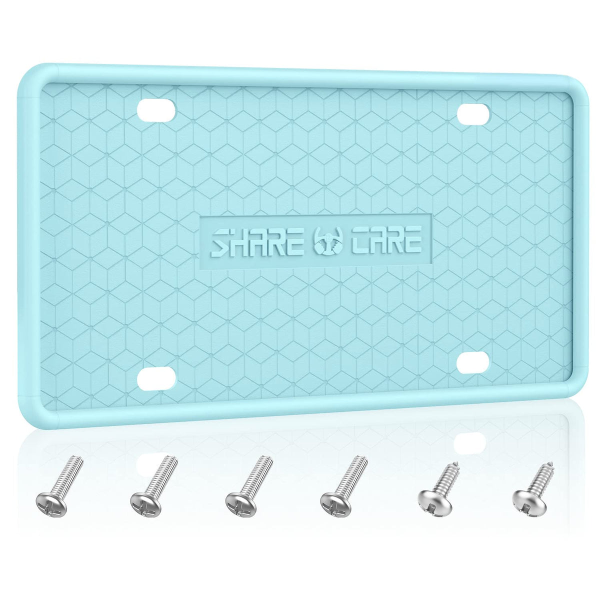 Yizhen 1Pack Silicone License Plate Frame Covers For Car Silicone License Plate Holder For Us Standard (1 Pack Blue)