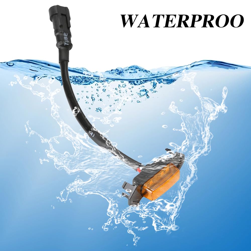 4Pcs Led Amber Lights, Bright Amber Light, Grill Led Lights With Wire Harness, Front Grille Led Lights, Car Accessories Waterpro