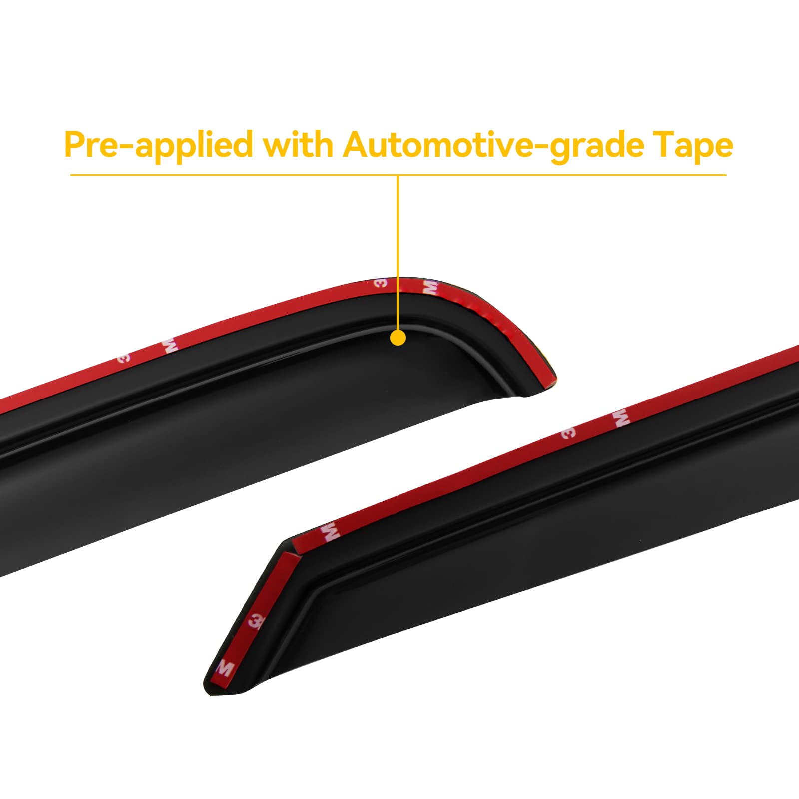 Cxdar Window Rain Guards For 1999-2011 Ford Ranger Supercab, In-Channel Vent Visors Shades Wind Deflectors For 99-08 Mazda B3000