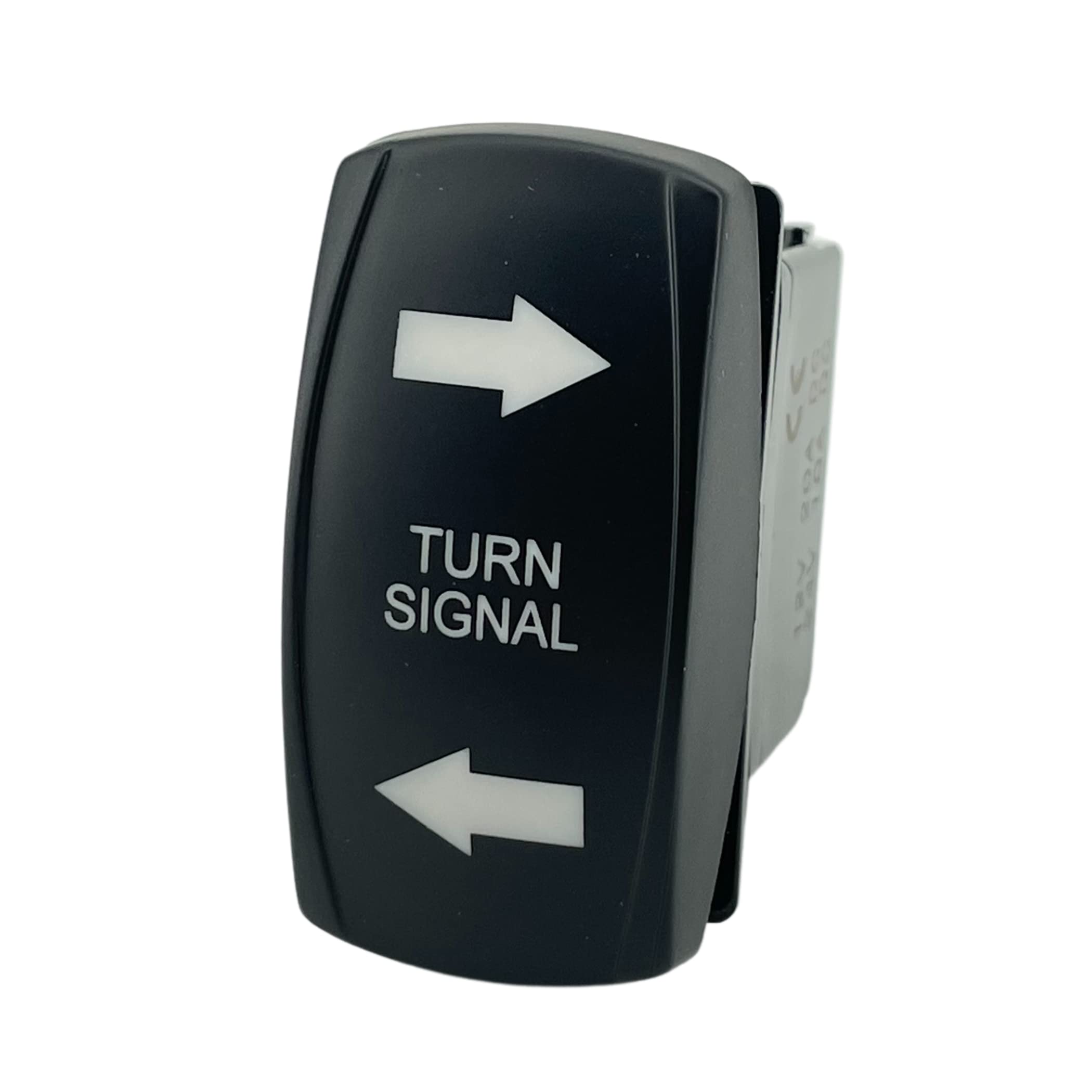 ALTBET Turn Signal Rocker Switch with Flasher Green LED On/Off/On Compatible with ATV UTV RV Vehicle Off-Road Pickup Tractor Boa