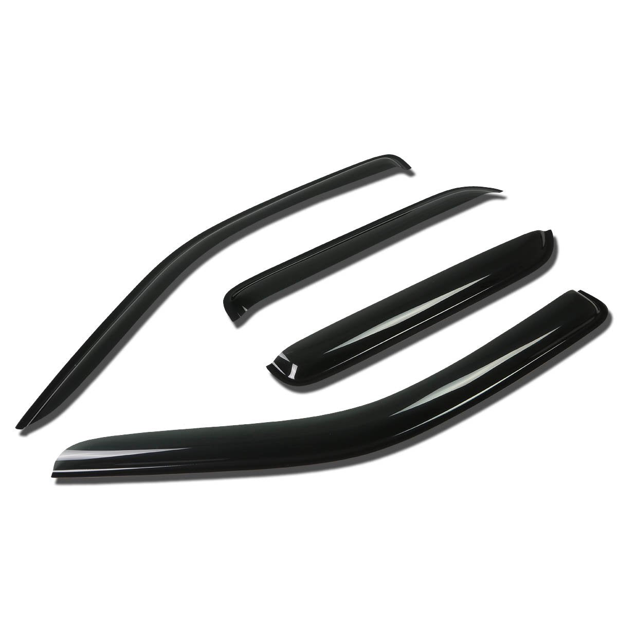 Auto Dynasty 4Pcs Tape-On Window Vent Visor Deflector Rain Guard Compatible With Ford Escape Mazda Tribute Mercury Mariner 2001-2012, Acrylic