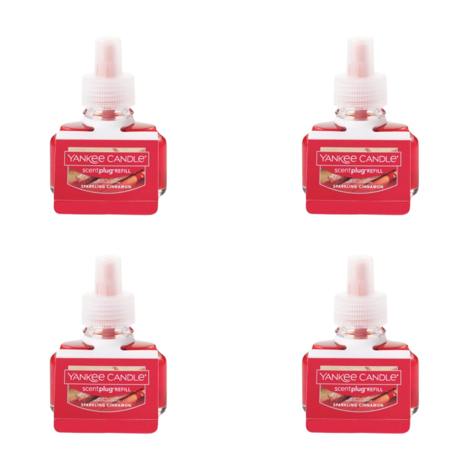 Yankee Candle Scent Plug Refill, Sparkling Cinnamon (Pack of 4)