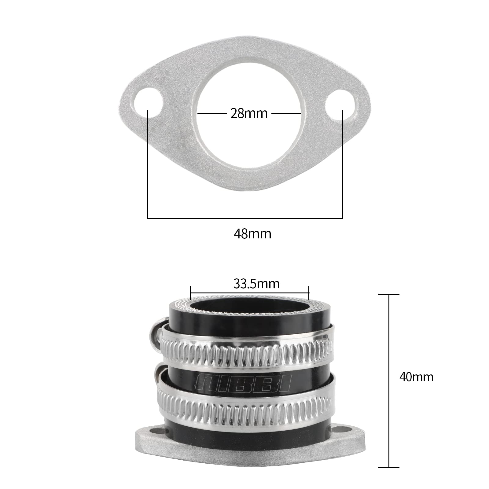Nibbi Racing Parts Motorcycle Replacement Parts Manifold Cg Intake Manifold Engine Connector Modified Manifold Adapter For Motorcycle Motorcross Dirt Bike Cg 125 150