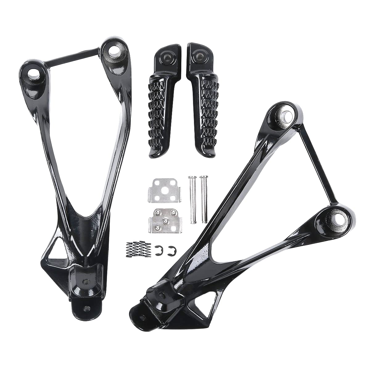 Kawasaki Rear Passenger Foot Pegs Bracket Compatible With Kawasaki Ninja Zx6R 2005-2008, Zx636 2005-2006 (Black)