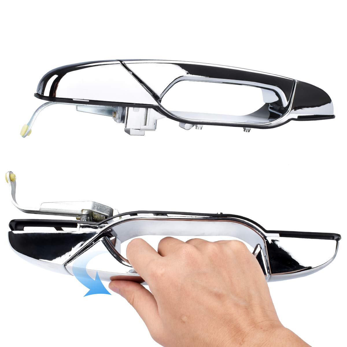 Faersi Outside Exterior Door Handle Rear Passenger Side Fits For 2007 2008 2009 2010 2011 2012 2013 2014 Cadillac Escalade, Chevy Avalanche, Silverado, Tahoe, Gmc Sierra, Yukon Xl 80547 15915660