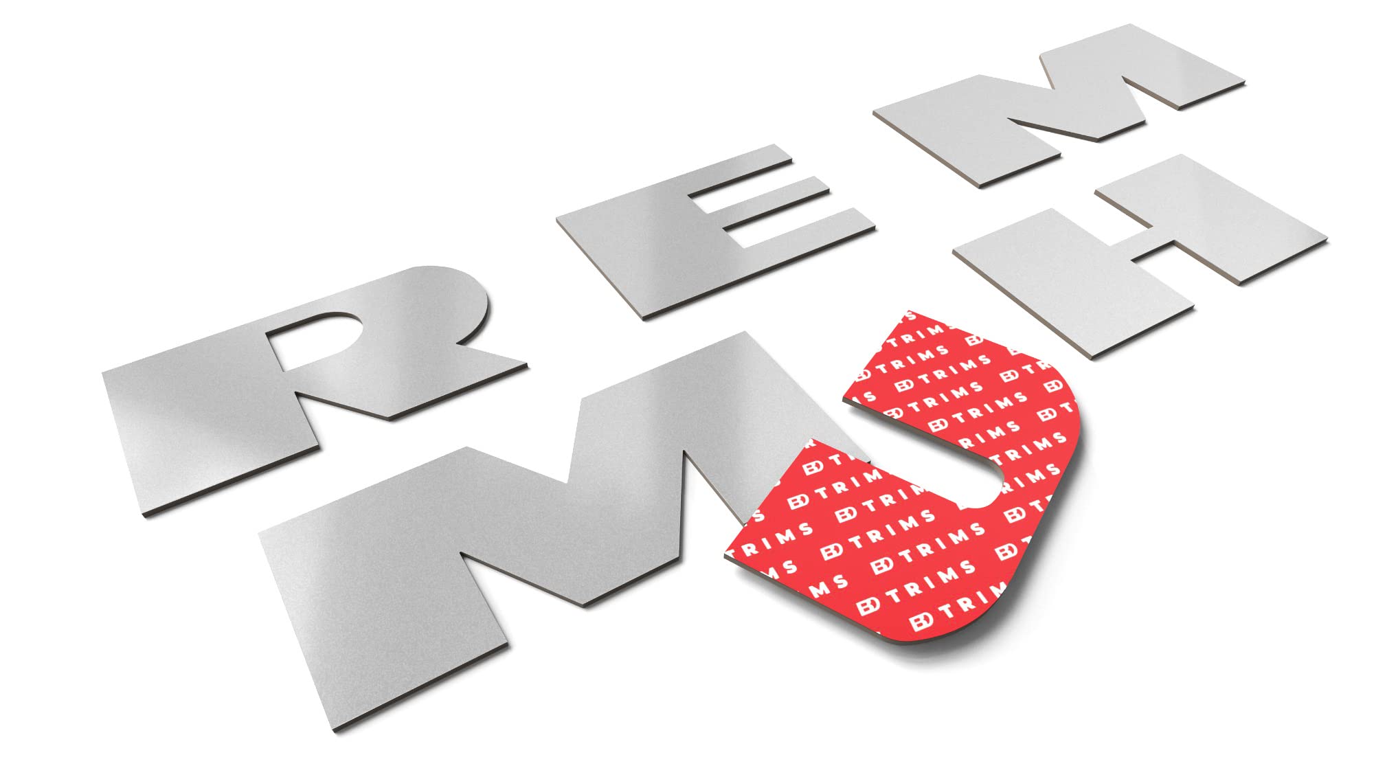 Bdtrims Bumper Raised Letters Fits Hummer H2 Models (Silver)