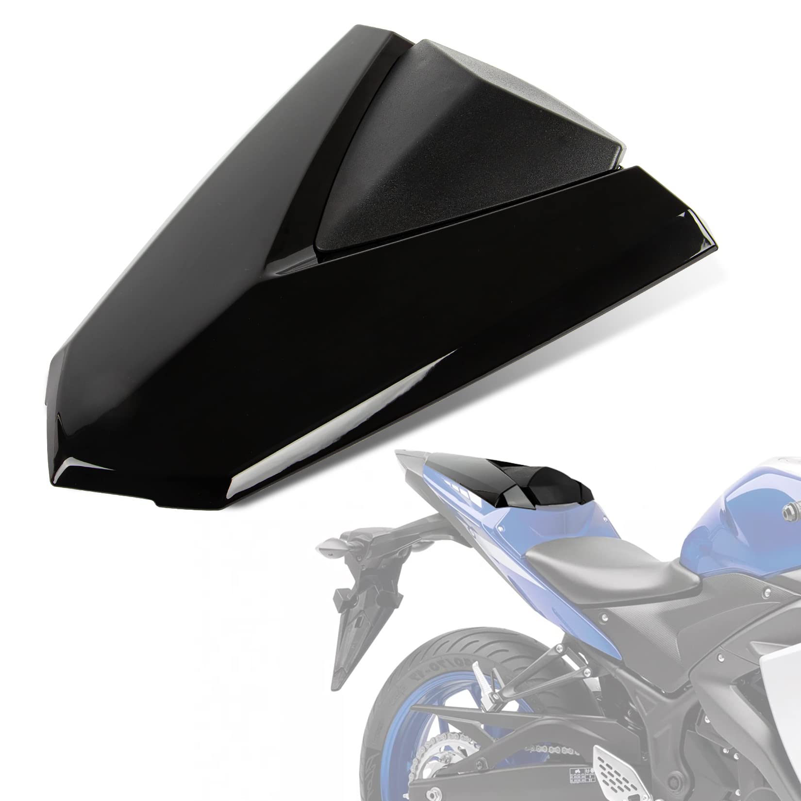 Rear Seat Fairing Tail Cover Cowl for YZF R3 R25 2013-2022 and for MT03 MT25 MT125 2013-2020, Black