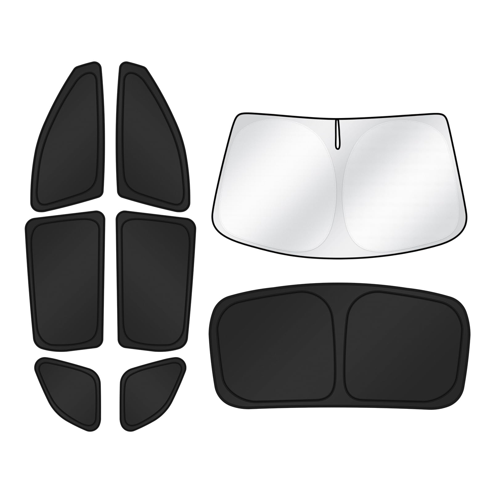 Canvcle Sunshades For Jeep Cherokee 2014-2023 (Not For Jeep Grand Cherokee) Windshield Sun Shade Side Rear Window Shade Cover Su