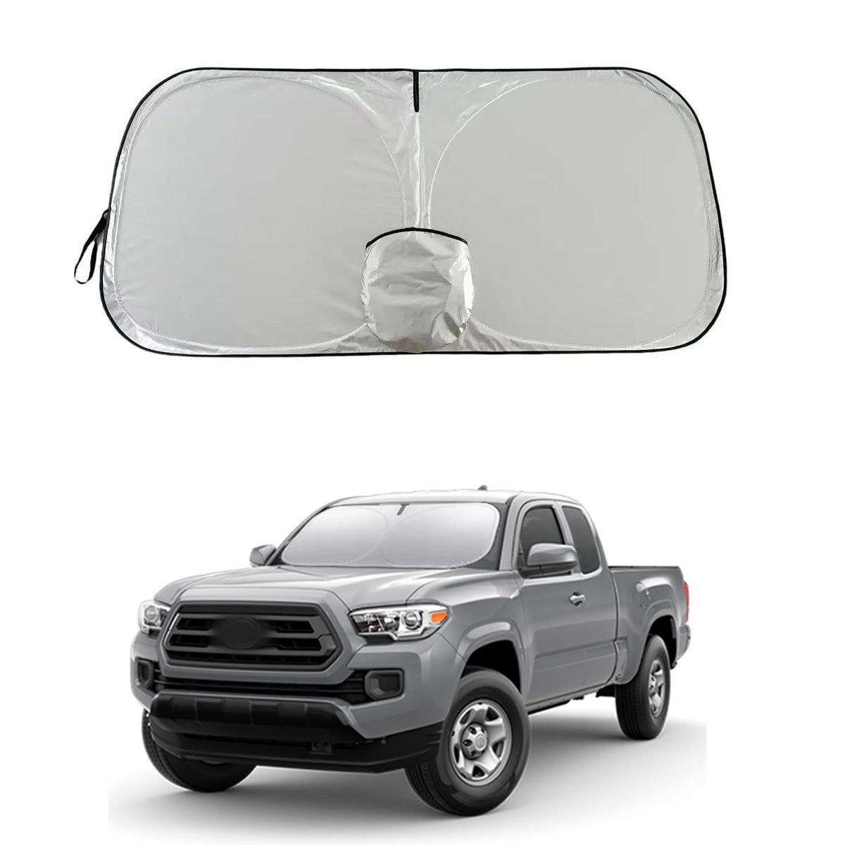 Tacoma Windshield Sun Shade, Sunshade Windshield Visor for Toyota Tacoma 1995-2025.