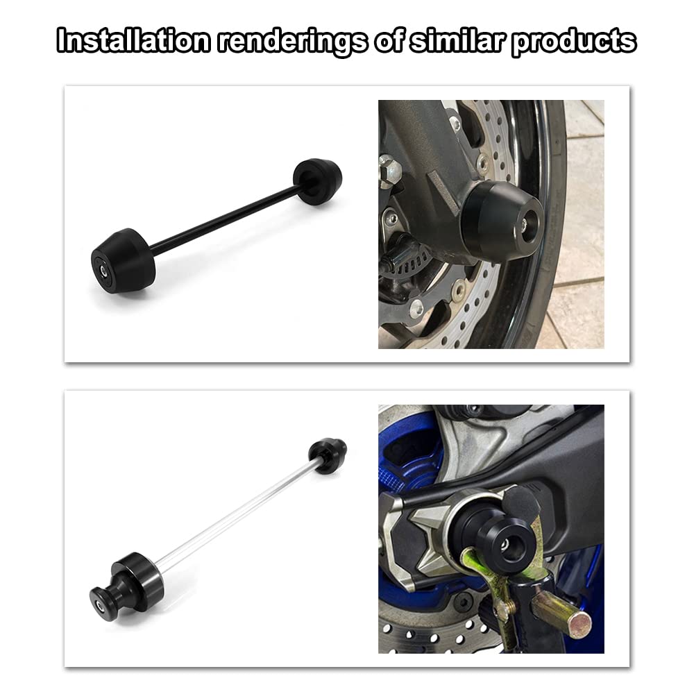 Xitomer Front And Rear Axle Sliders & Swing Arm Stand Bobbins, Fit For 2023 2022 2023 Mt-07 2014-2023 & Fz-07 Motorcycle Front A