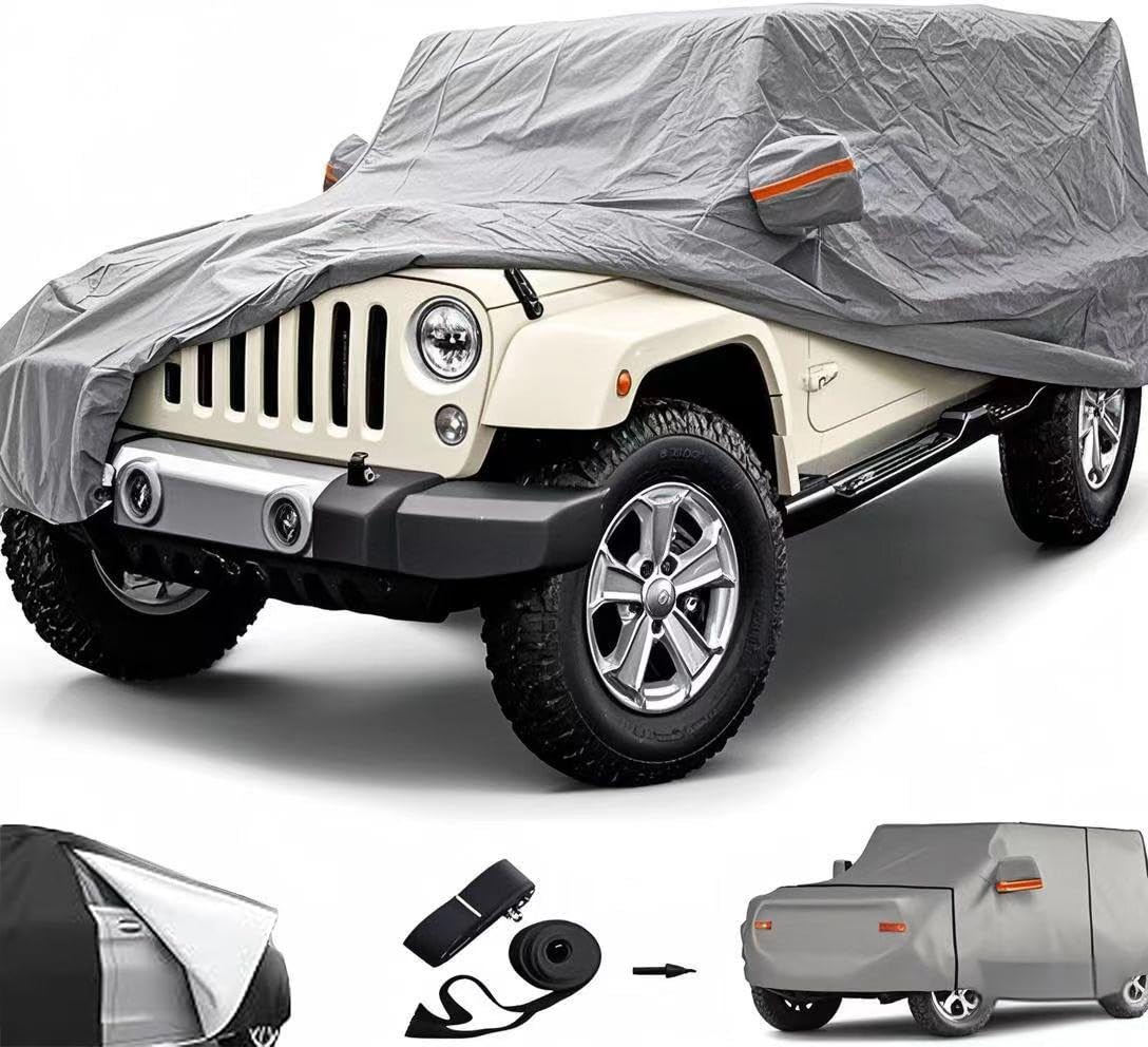 Big Ant Car Cover For Wrangler Cj,Yj, Tj & Jk 4 Door All Weather Protection Waterproof Suv Cover Custom Fit For 1987-2021 Wrangl