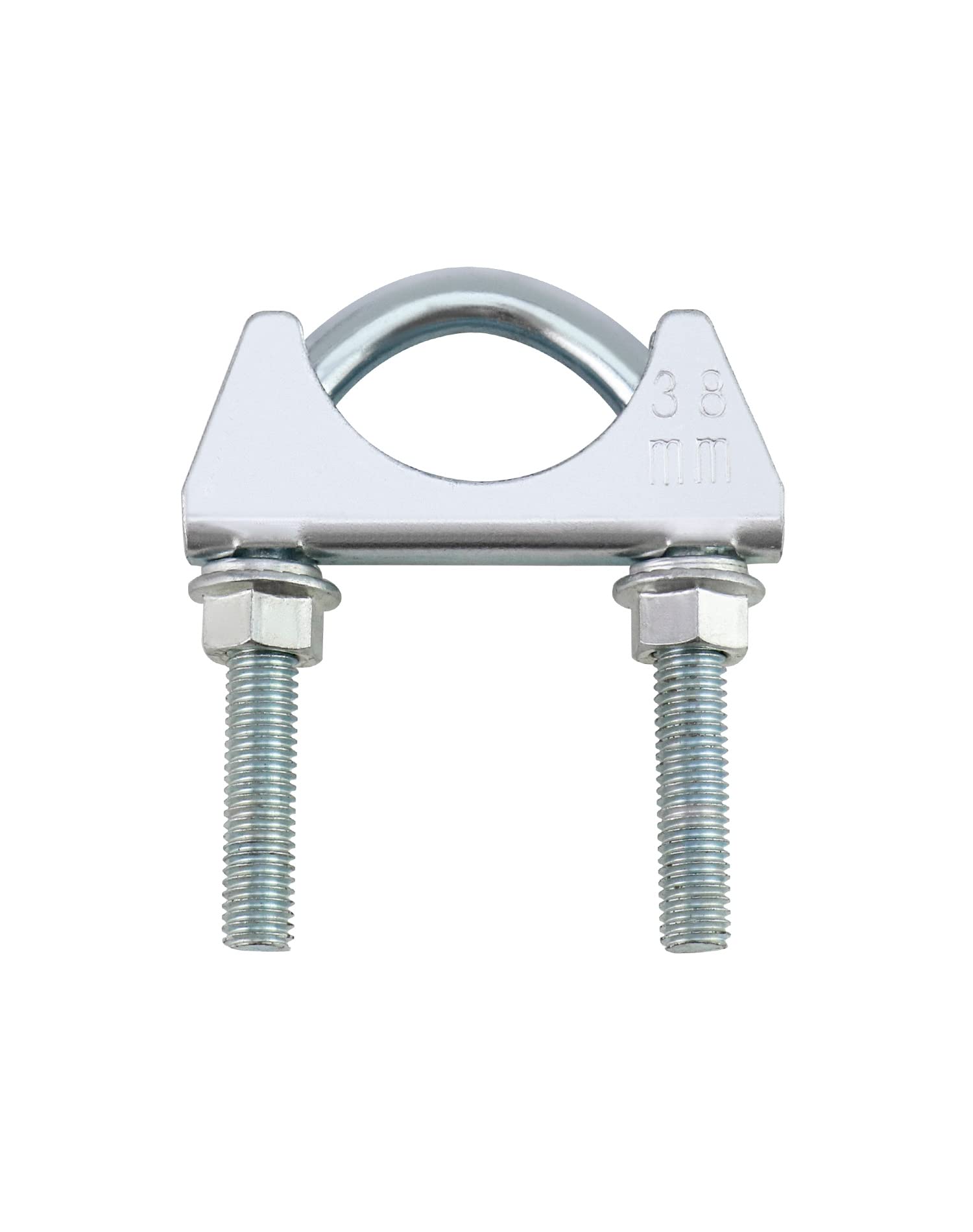 Qwork U-Bolt Muffler Tip Exhaust Hook, 1-1/2'' Od 2Pcs Stainless Steel Universal Silencer Exhaust Clip