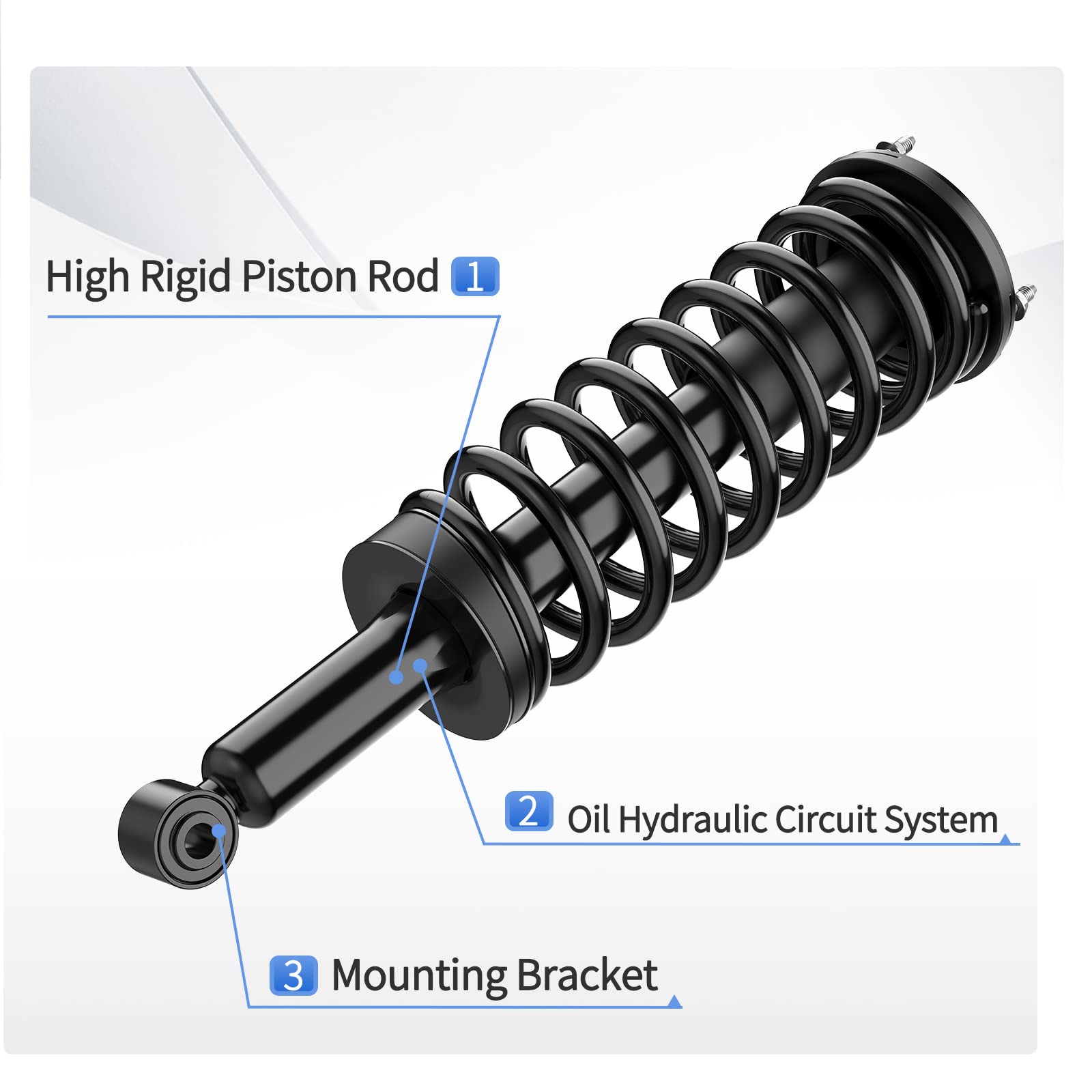 Yitamotor Front Complete Strut Rear Suspension Shocks Compatible With 2000-2006 Tundra 4Wd