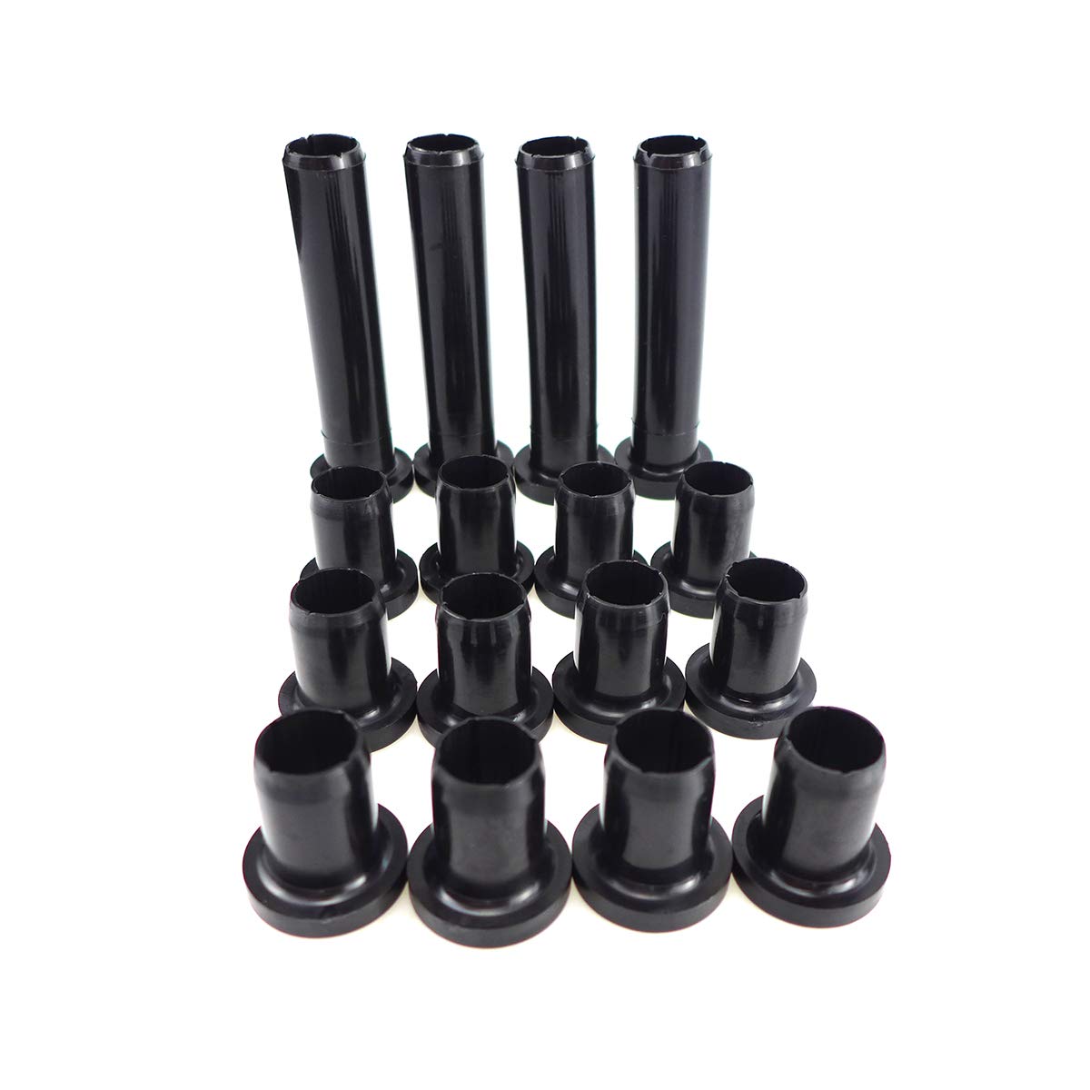 Rubber Material Front Lower Control A-Arm Bushing Kit For Polaris Sportsman 335 400 400L 450 500 570 800 1999-2018, Replace # 5436973 5439270, Long And Short Bushing, 16Pcs