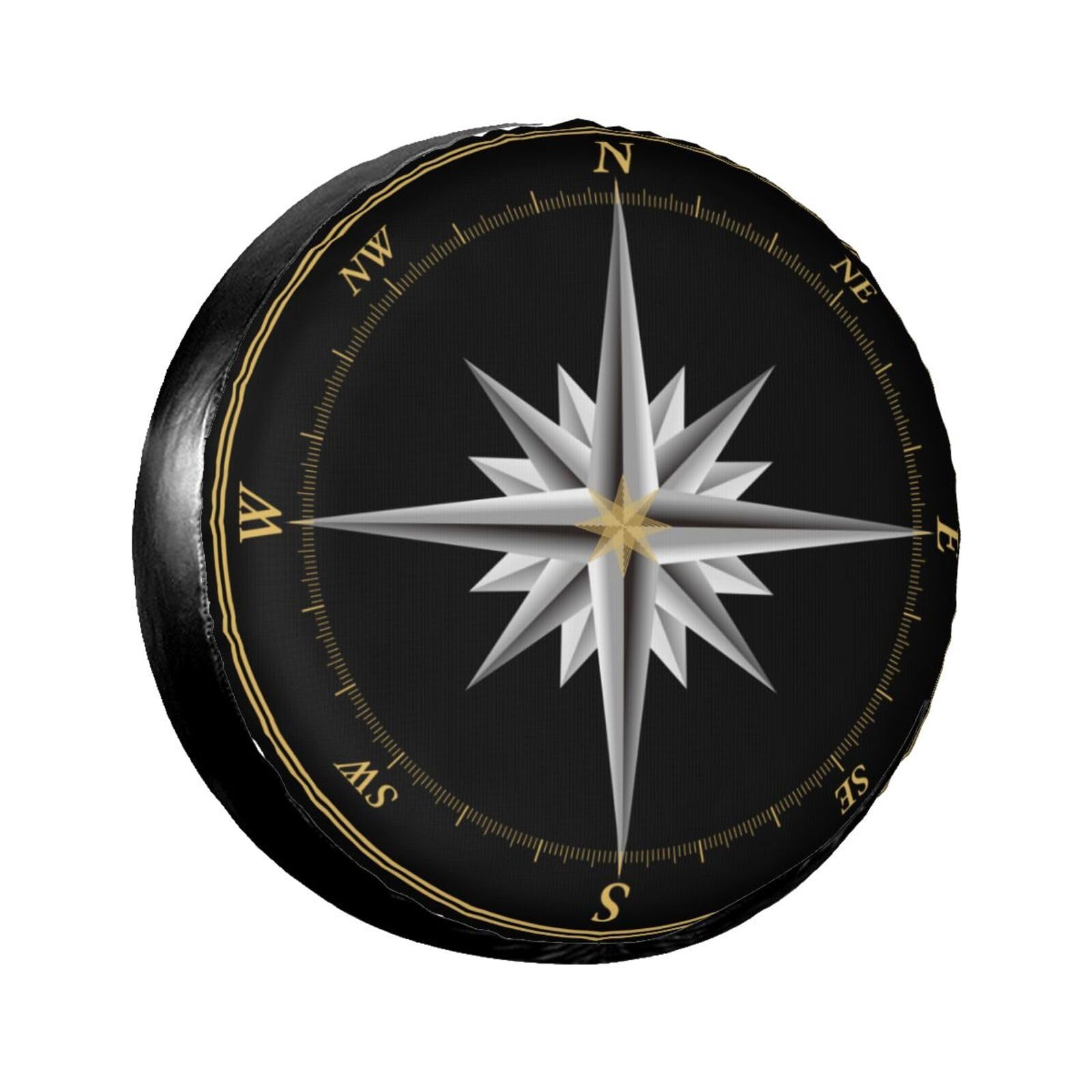 Marine Compass Nautical Spare Tire Cover Camping Tire Wheel Covers Weatherproof Wheel Tire Protector Waterproof Dust-Proof Tyre 