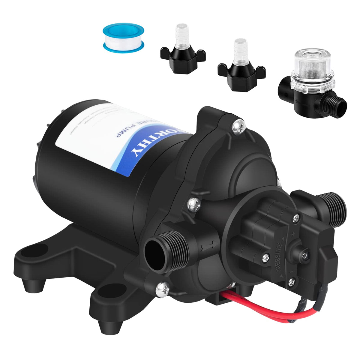 Eco-Worthy Rv Fresh Water Pump 12V Dc 3.5Gpm 45Psi Upgraded Pressure Switch, 12Volt Self Priming Water Pressure Diaphragm Pump O