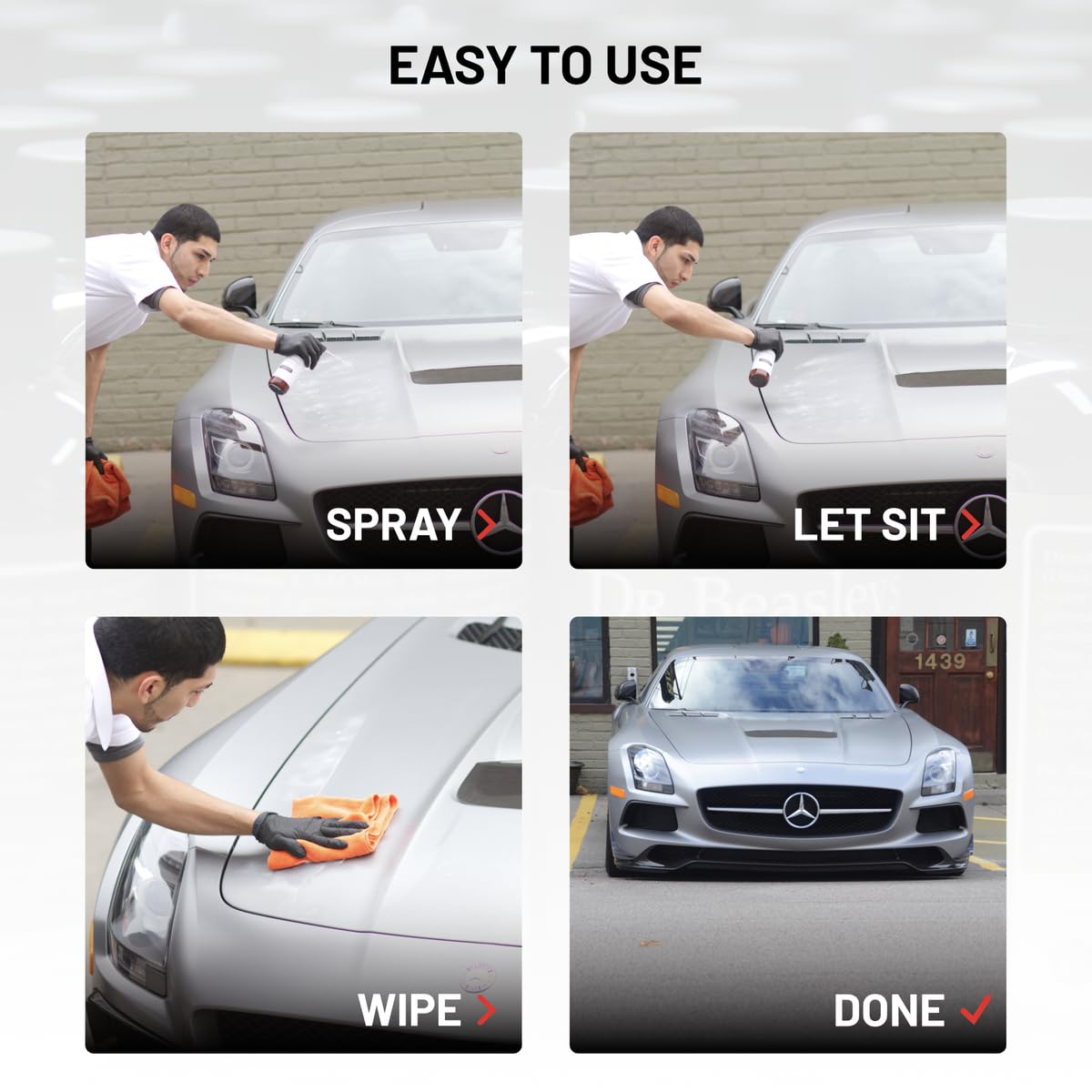 Dr. Beasley's Matte Waterless Wash 1 Gal - No Water Needed, Easily Removes Dirt & Dust, High Lubricity Formula Safe for Surfaces, Made for All Matte Finishes, Vinyl, PPF