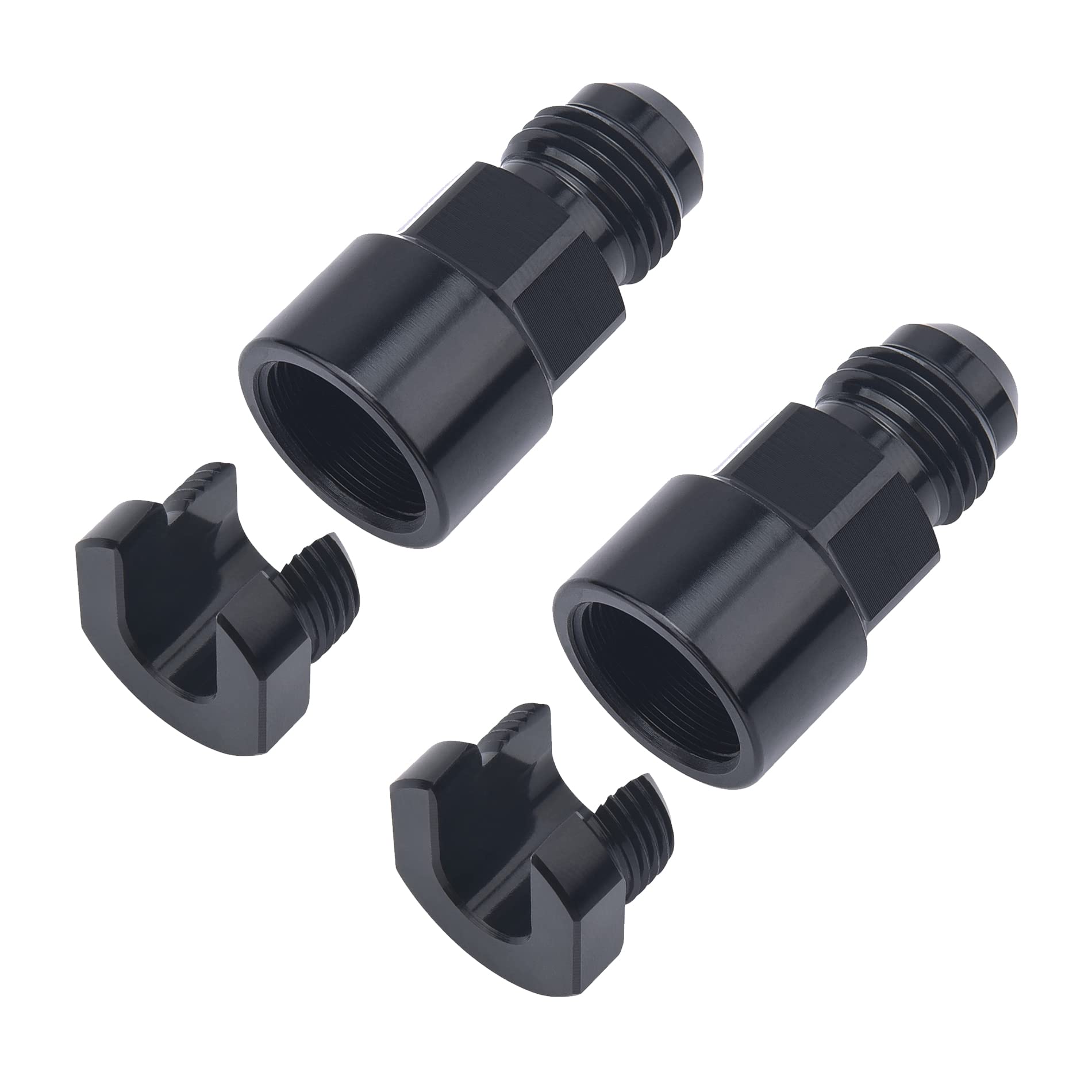 EVIL ENERGY 6AN Male to 3/8  Quick-Disconnect Female EFI Fuel Rail Fitting Aluminum 2PCS