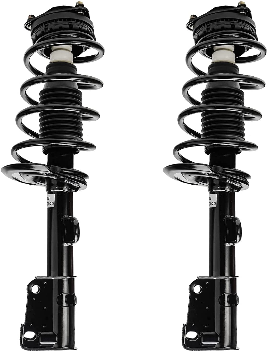 Detroit Axle - Front 12Pc Suspension Kit For 2008-2018 Chrysler Town & Country Dodge Grand Caravan, 2 Ready Struts, 2 Lower Ball