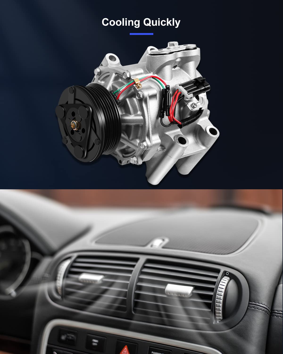 Eccpp Ac Compressor 2002-2009 For Chevrolet Trailblazer For Gmc Envoy For Saab 9-7X For Oldsmobile Bravada 4.2L Air Conditioning