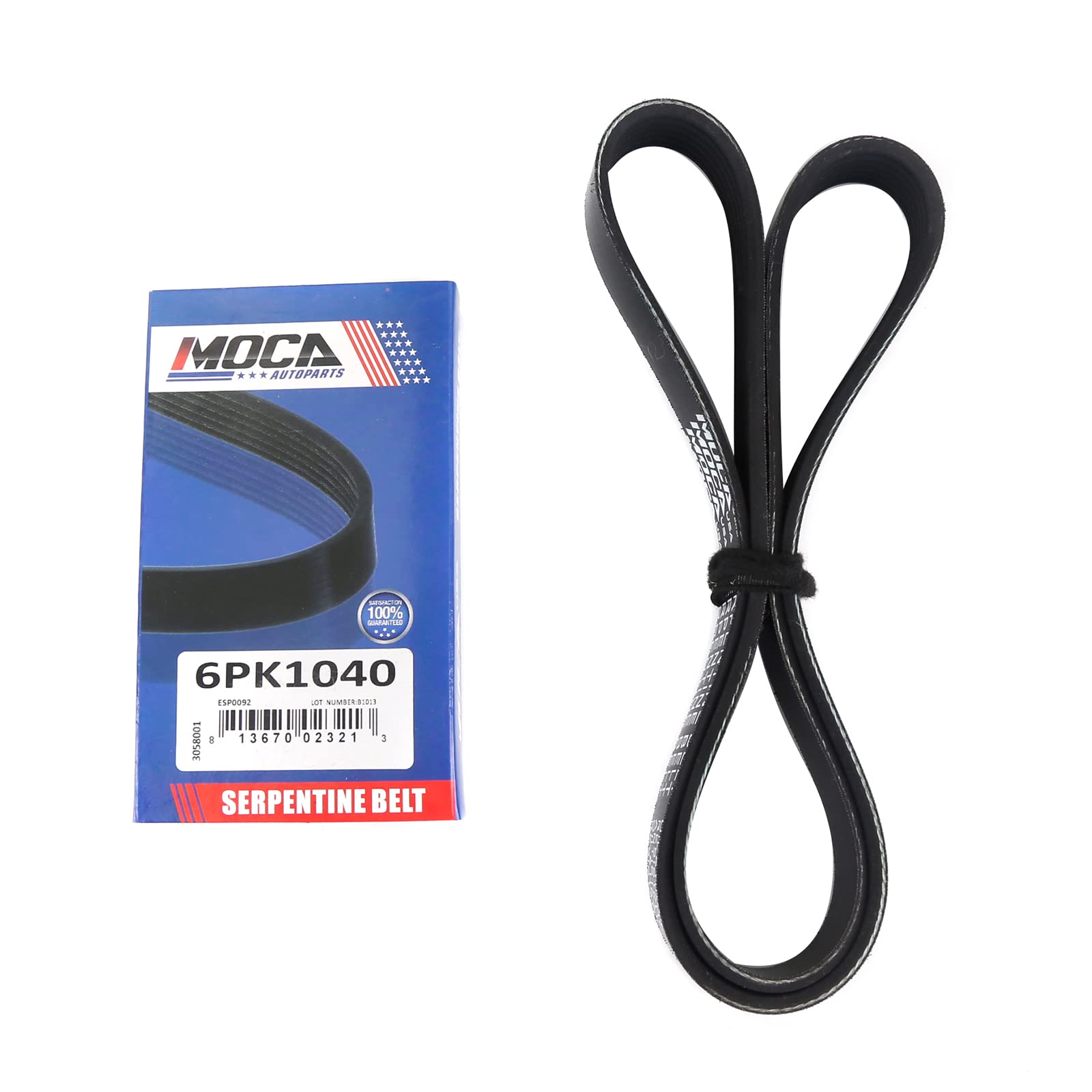 MOCA 6PK2580 EPDM Serpentine Belt Compatible with 11-14 Chrysler 200 2.4L & 07-10 Chrysler Sebring 2.4L & 08-12 Dodge Caliber 2.