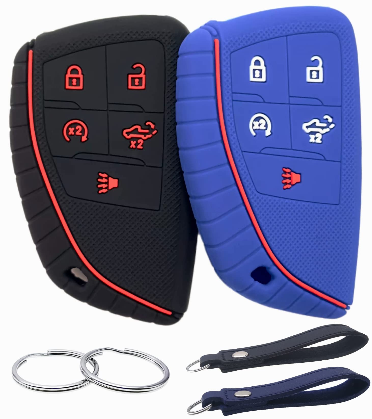 REPROTECTING Silicone Rubber Key Fob Cover Compatible with 2025-2022 Chevy Chevrolet Silverado 1500 GMC Sierra 1500, 2025 2024 S
