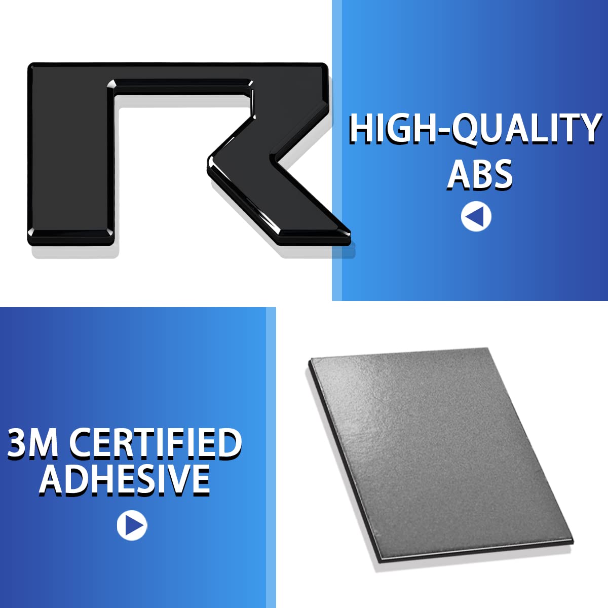 Tailgate Insert Letters Compatible For Frontier 2022 2023 3M Adhesive & 3D Raised Tailgate Decal Letters (Gloss Black)