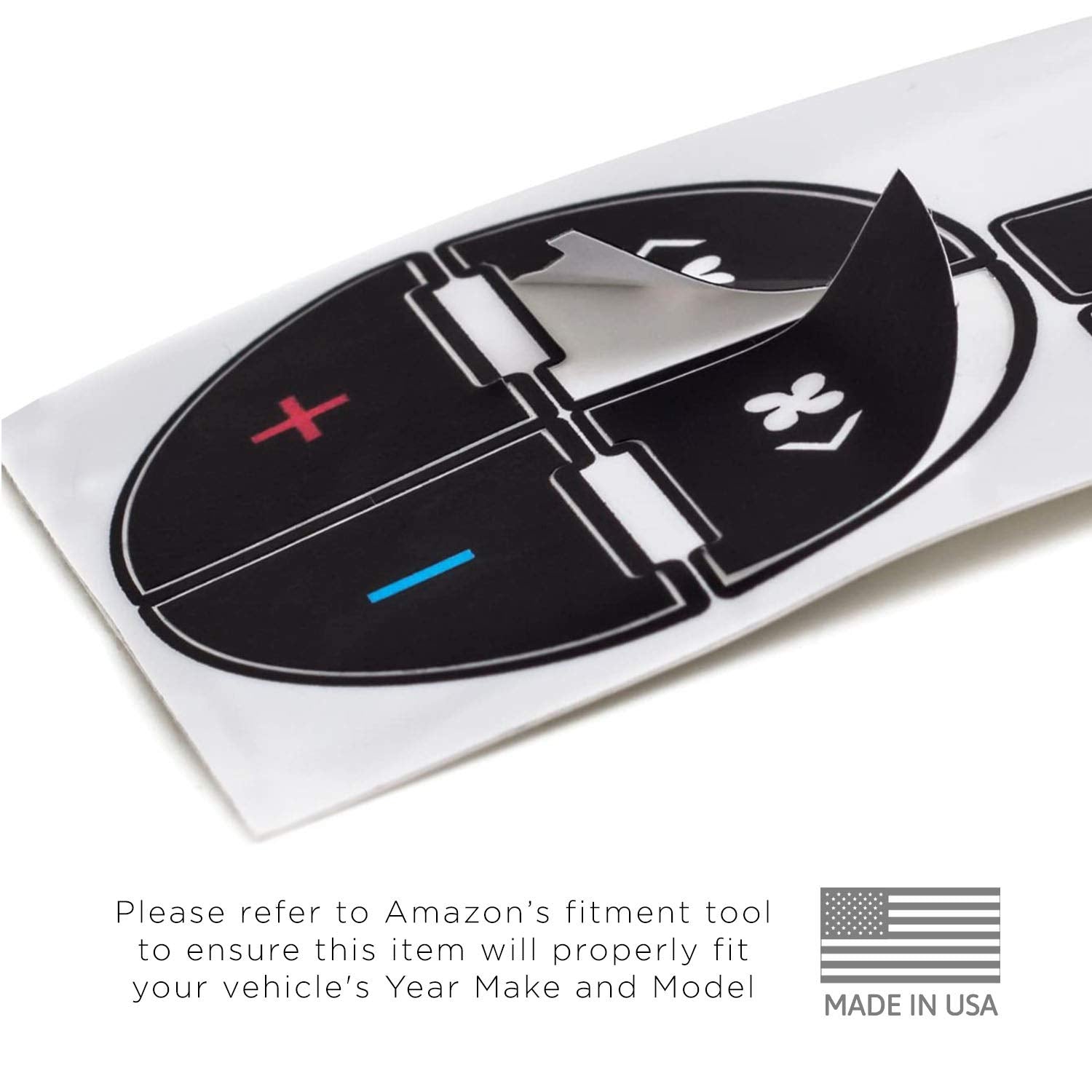 Oxgord Ac Dash Button Repair Kit - Original Design & Made In Usa - Best For Fixing Ruined Faded A/C Control Buttons - Decal Replacement Fits Select 07-14 Gm Vehicles - Car Suv Van Truck Accessories