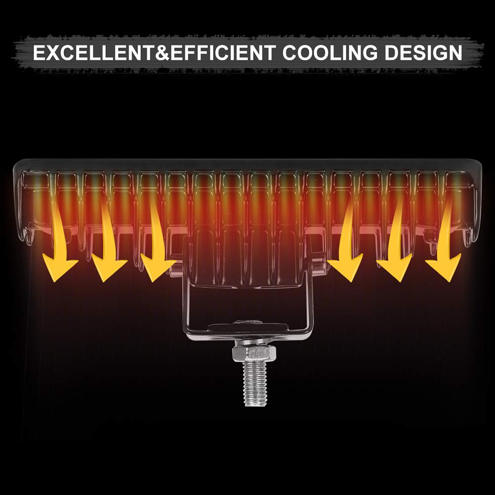 Nicerpro 6 Inch Led Pods Light Bar Slim 60W 10000Lm 12V/24V Driving Fog Light Waterproof Combo Flood Spot Lights For Trucks Off