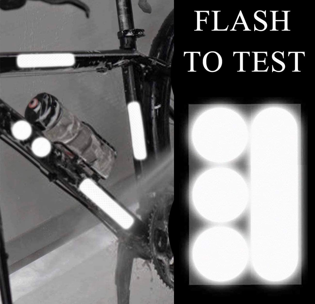 36Pcs Reflective Decals Reflective Stickers Safety Warning Sticker Tapes Waterproofs High Intensity Night Visibility Adhesive For Helmets Motorbike(3X8Cm) (36Pcs Orange3X8Cm)