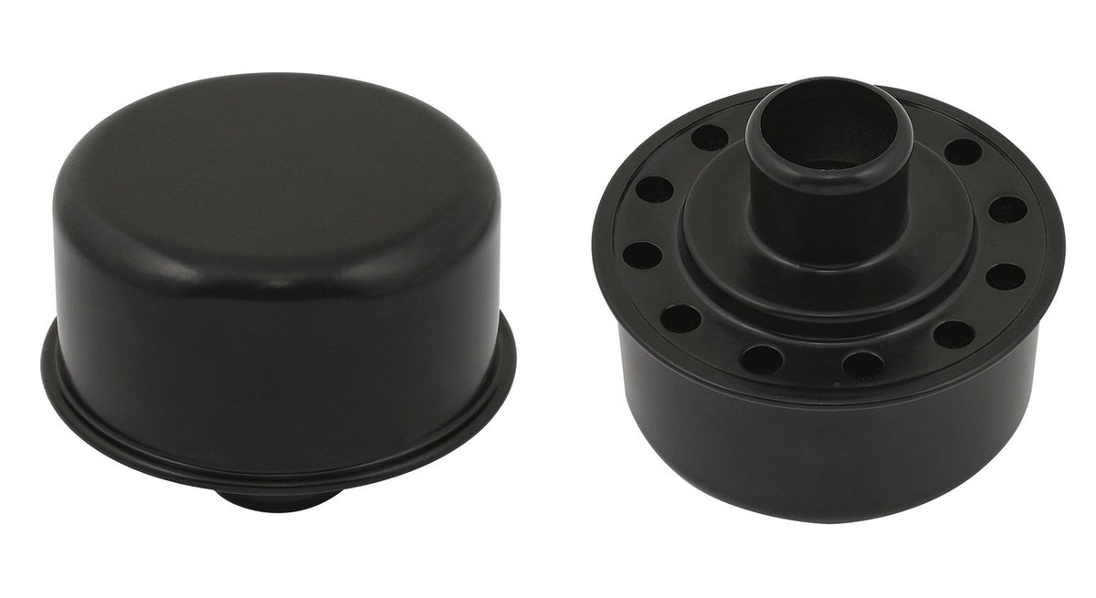 Mr. Gasket 9810BP Breather Push On Flat Blk