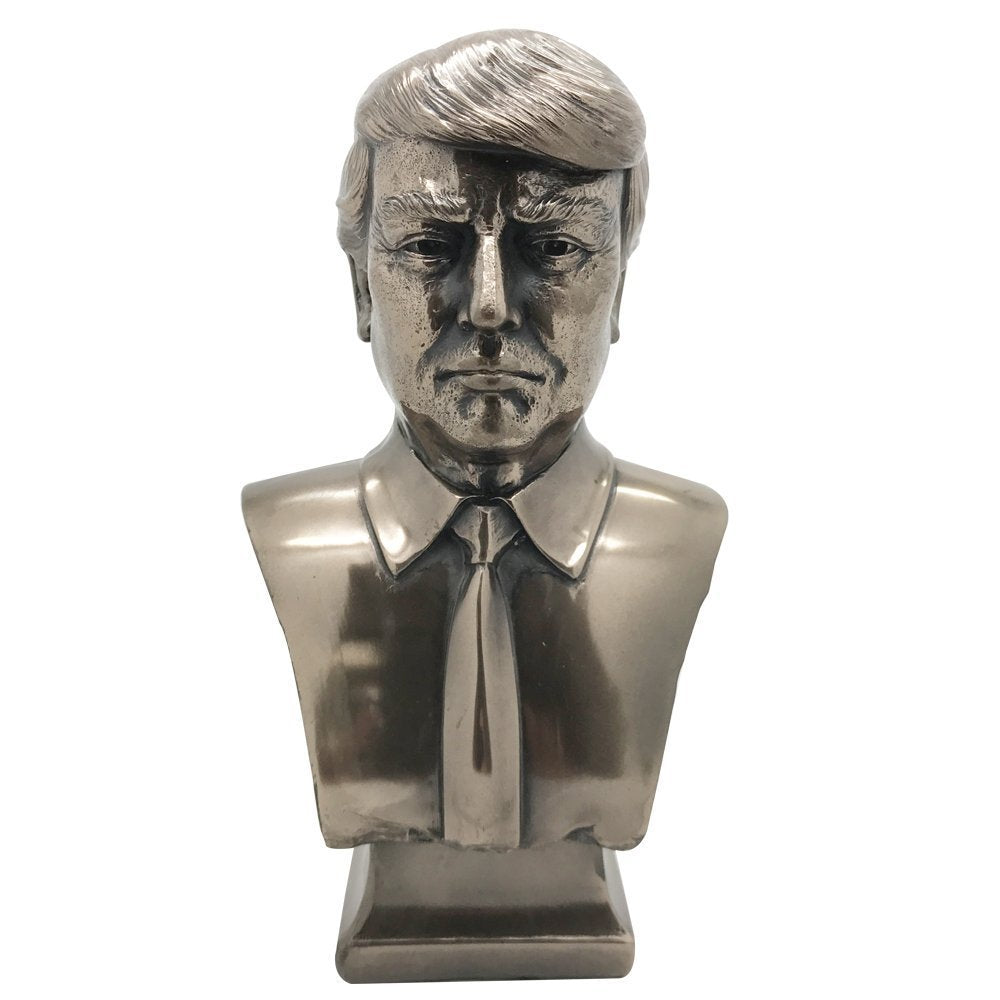 Ptc Us President Donald J Trump Cold Cast Bronze Bust 7.5 Inches Tall Collectible Figurine