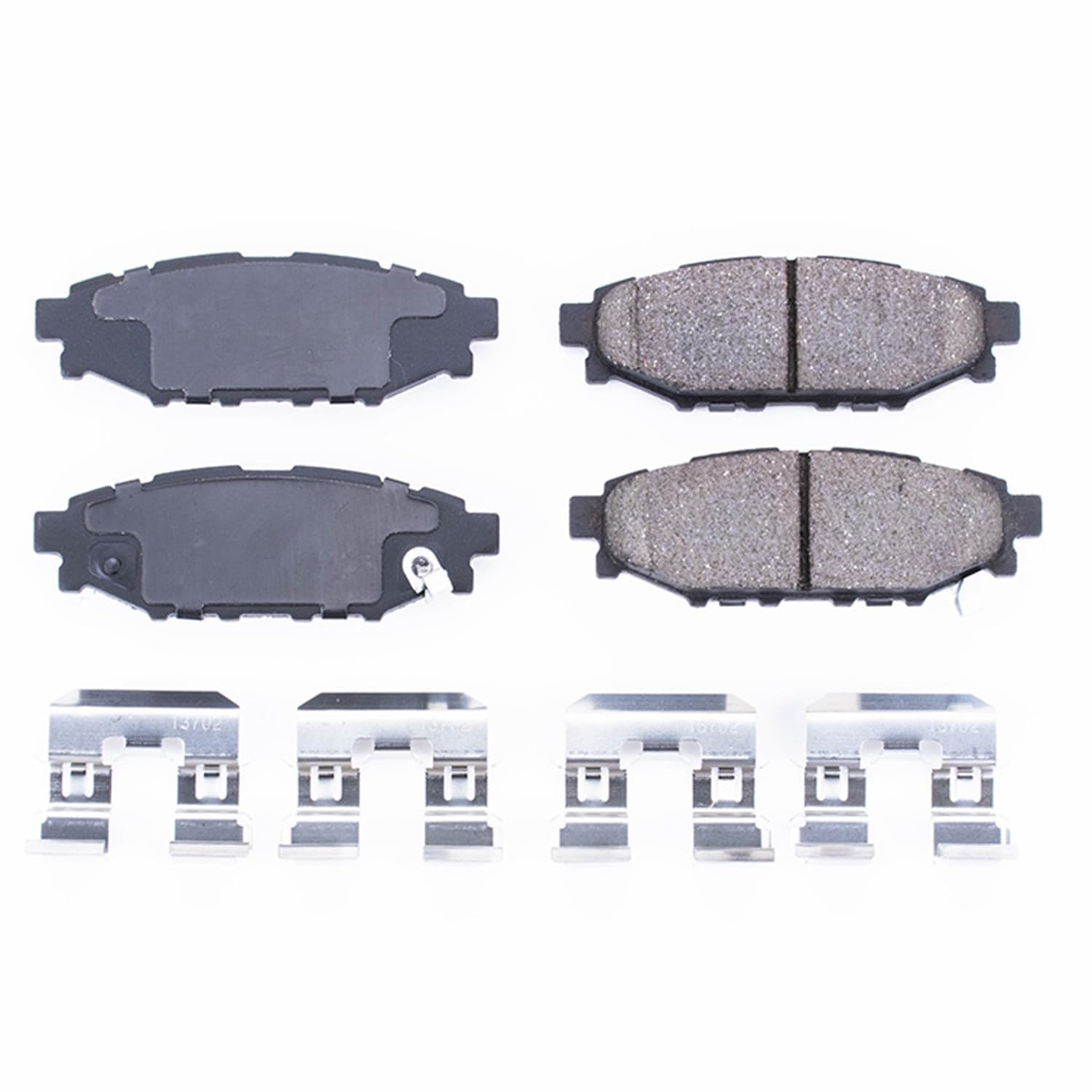 Power Stop 17-1114 Rear Z17 Ceramic Brake Pads With Hardware For Subaru Brz Crosstrek Forester Impreza Legacy Outback Wrx Xv Cro