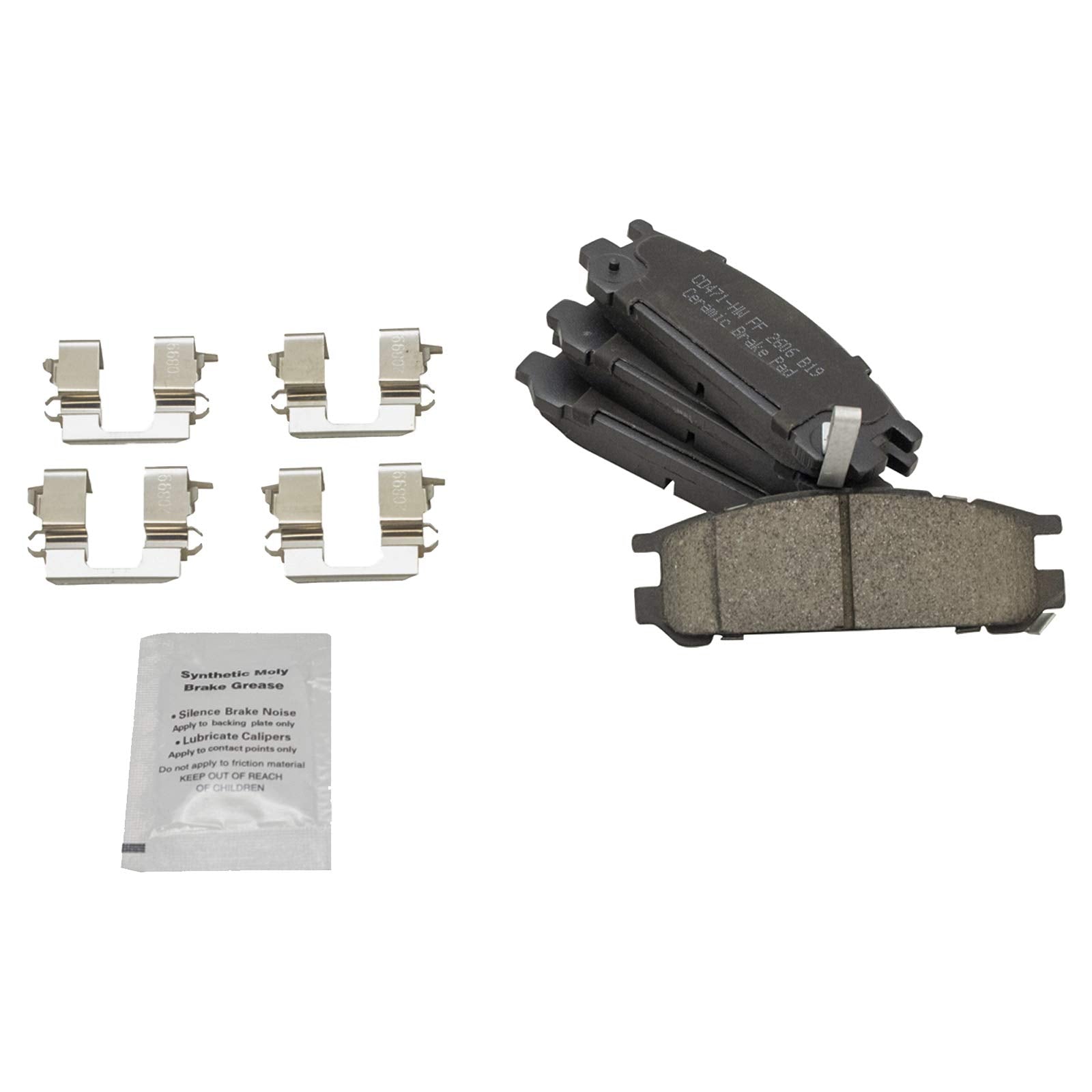 Trq Front And Rear Brake Pad & Rotor Kit Brake Pads Brake Rotor Ceramic Compatible With 1998 Subaru Impreza 1997-1999 Legacy