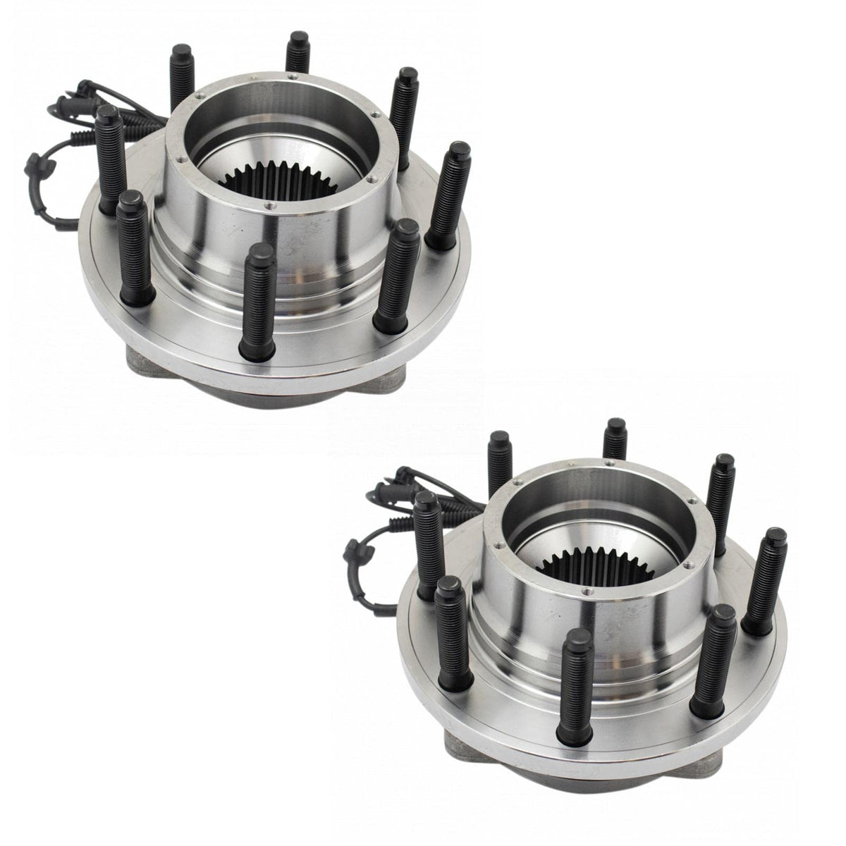 Trq Front Wheel Hub Bearings Assembly Set Compatible With 2017-2022 Ford F-250 Super Duty F-350 Super Duty