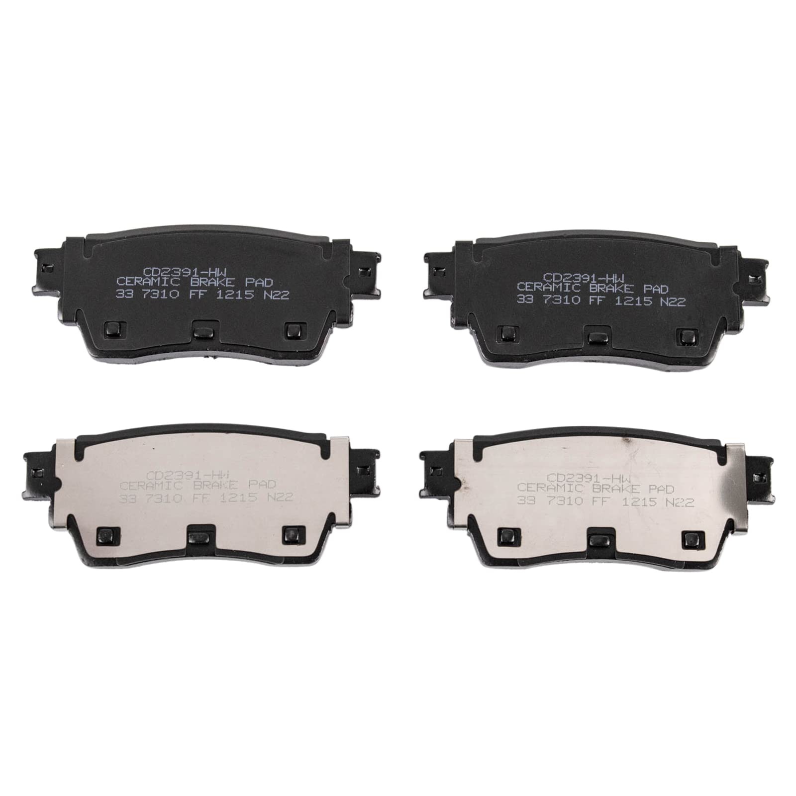 Trq Rear Brake Pads Ceramic Compatible With 2022 Nissan Pathfinder 2021-2022 Rogue