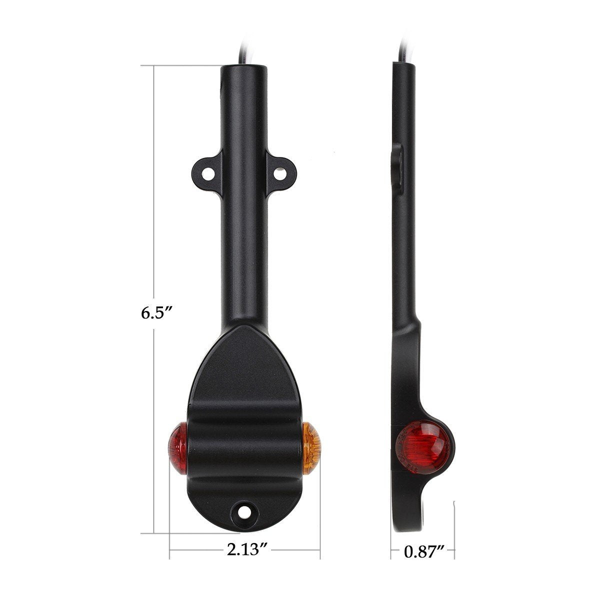 Partsam Set Red Amber Led Trailer Fender Bullet 3/4'' Led Clearance Marker Light Left Right