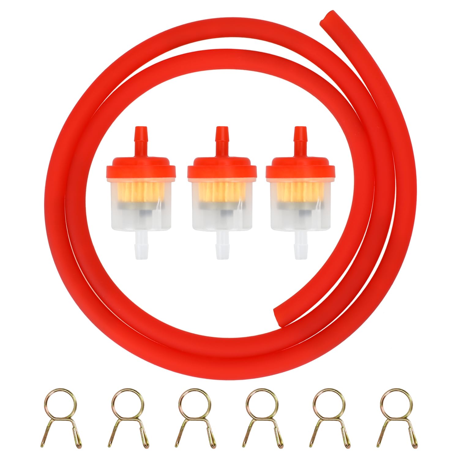 Gas Hose Line Fuel Filter Spring Clips for 110cc 50cc 125cc 150cc Kazuma Meerkat Redcat Falcon Taotao ATV Dirt Bike Scooter Quad