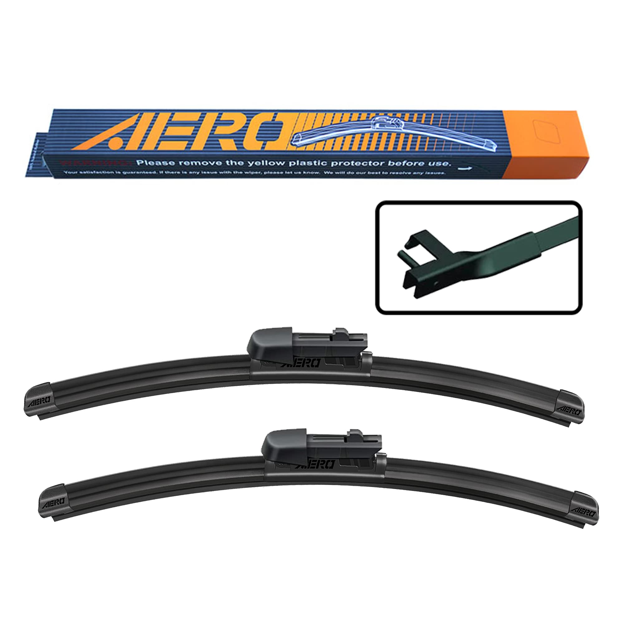 Aero Avenger 24''+20'' Premium All-Season Windshield Wiper Blades Oem Replacement For Mercury Montego 2007-2005 (Set Of 2)