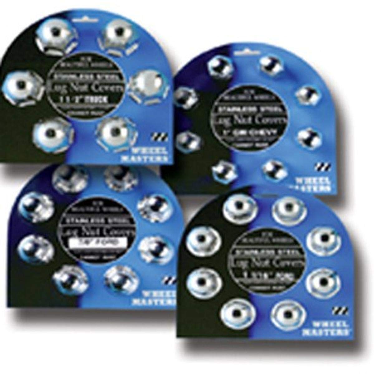 Wheelmaster Wheel Masters 8010 1'' Stainless Steel Lug Nut Cover - Pack Of 8